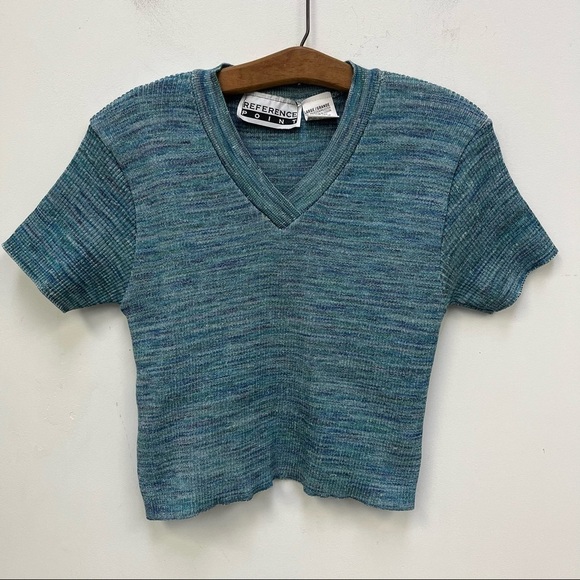 Vintage Reference Point Cropped Knit Top - Picture 1 of 7